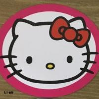 Tatakan gelas PVC 1mm, Hello Kitty